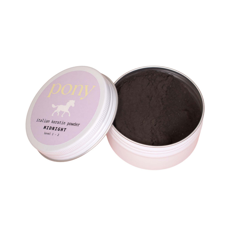 pony italian keratin powder 50g tin midnight (levels 1-2)