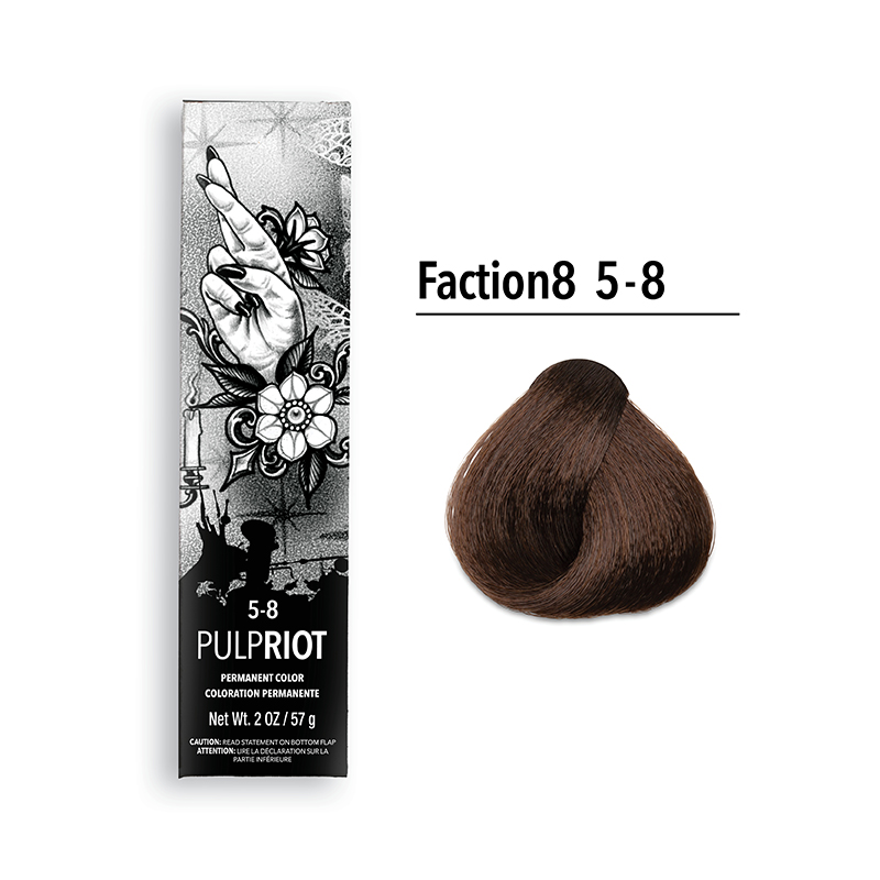  pulp riot faction8 permanent colour brown 5.8 5b 2oz