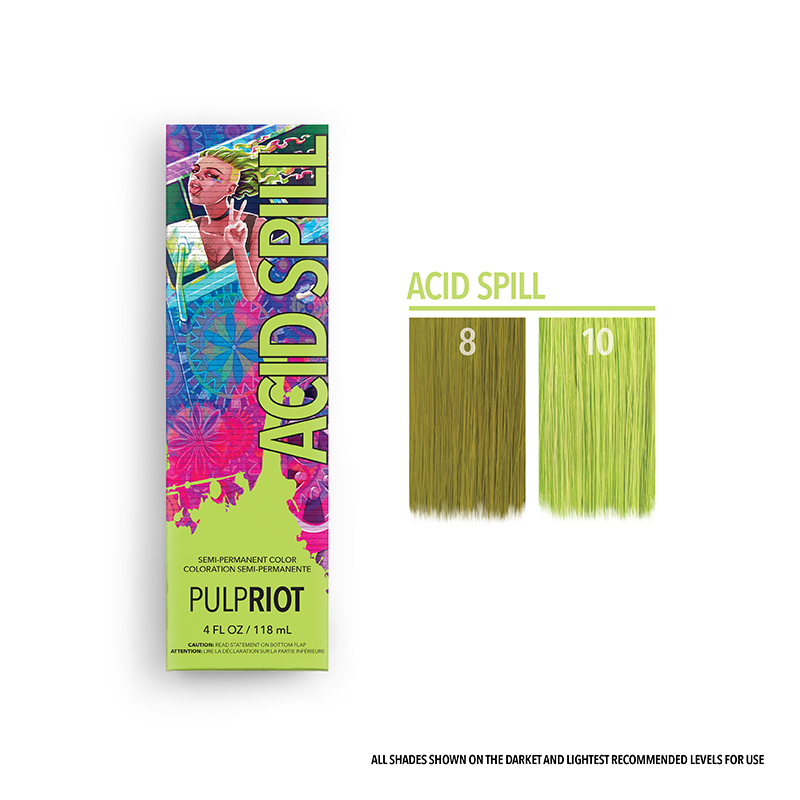 pulp riot semi acid spill lime green 4oz