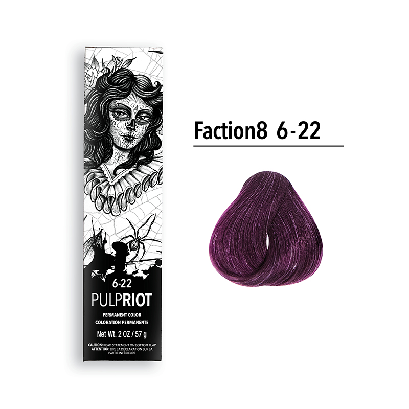 pulp riot faction8 permanent colour violet 6.22 6vv 2oz