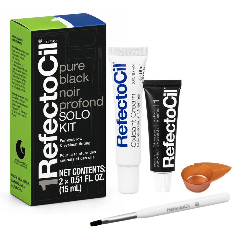refectocil pure black solo kit