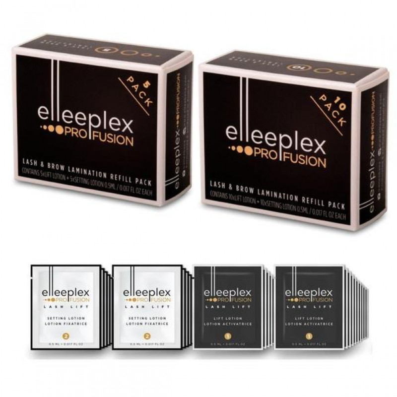 elleebana elleeplex pro fusion lash & brow lamination refills (10 pack)