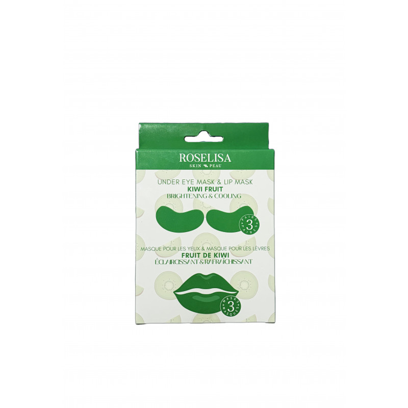 roselisa kiwi fruit lip and eye mask combo pack 6pc