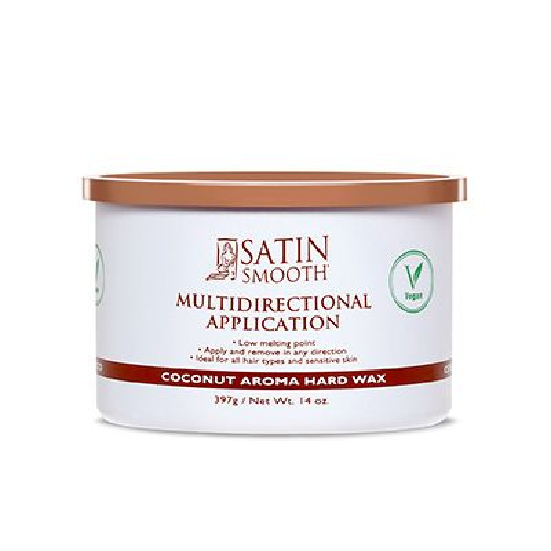 satin smooth coconut multidirectional wax 14oz #ss61951 