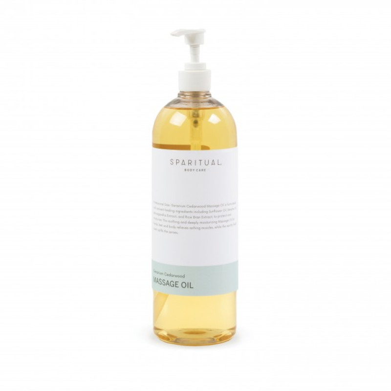 sparitual geranium cedarwood massage oil 33.8oz