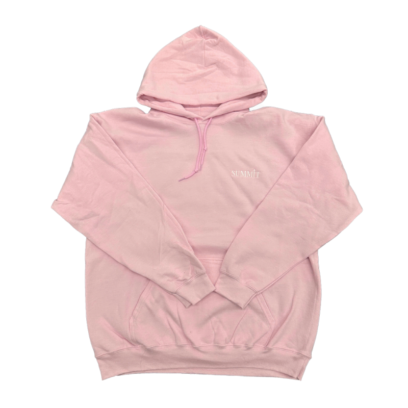 summit cozy hoodie pink large - new