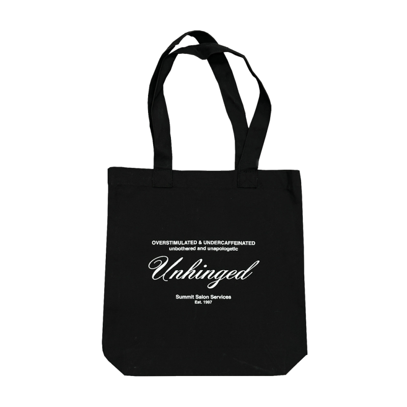 summit unhinged black tote