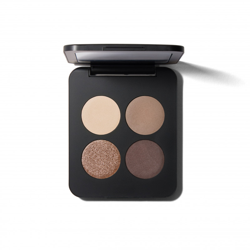 youngblood pressed mineral eyeshadow quad taupe smoke 0.14oz