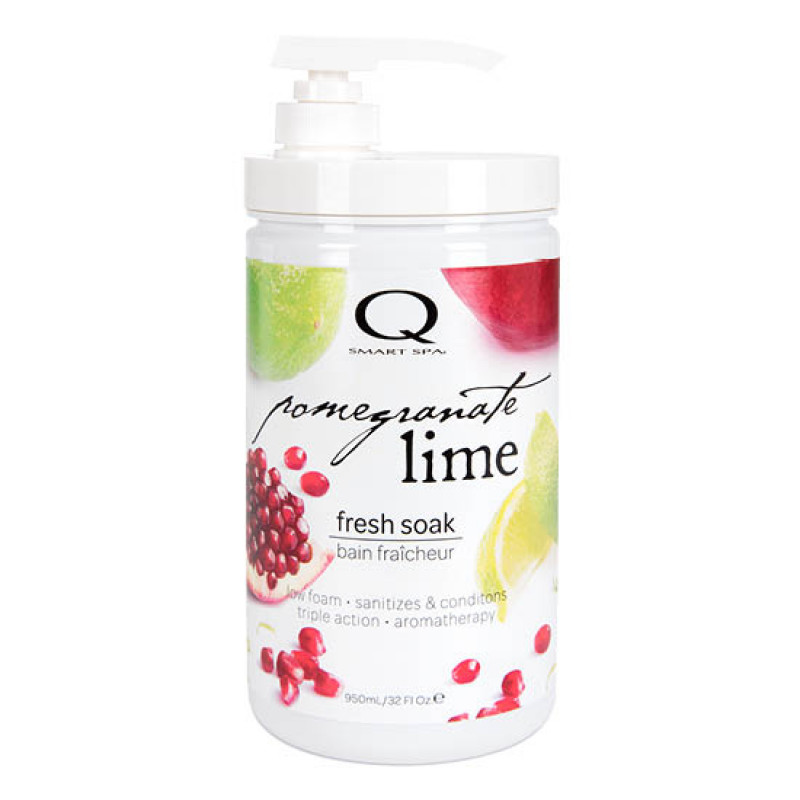 qtica smart spa pomegranate lime triple action fresh soak 32oz