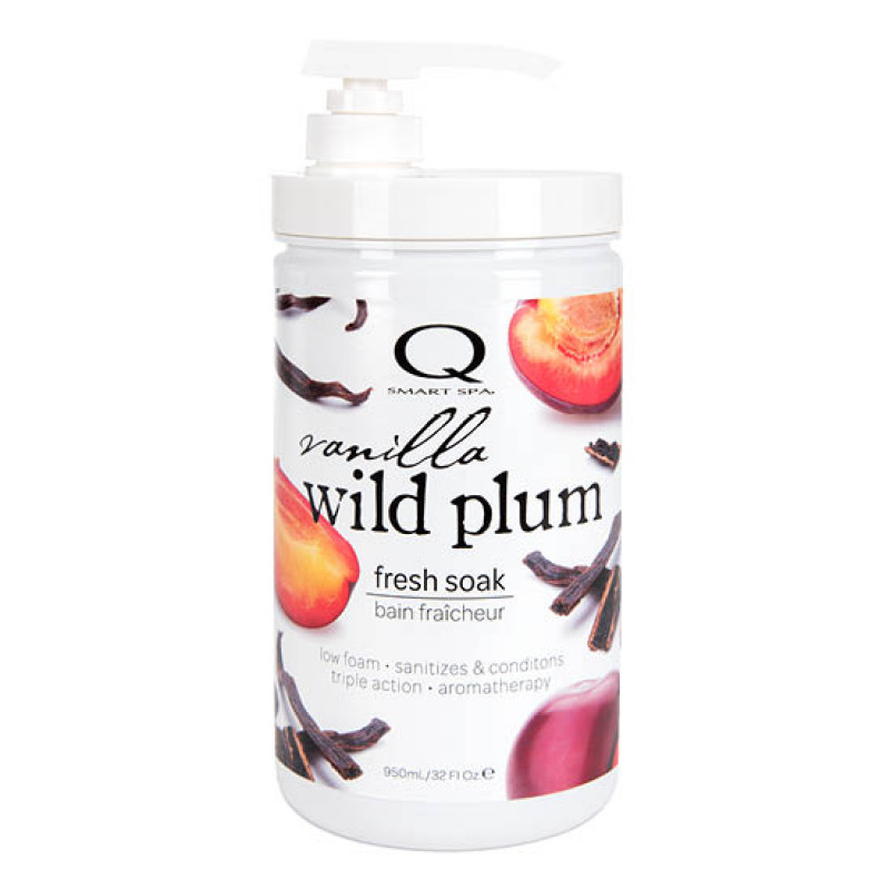 qtica smart spa vanilla wild plum triple action fresh soak 32oz